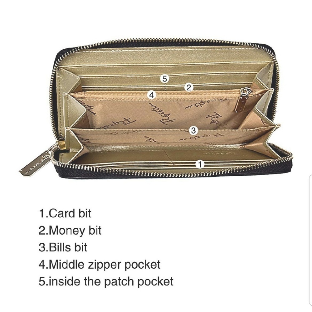 New Black Leather Wallet With Dust Cover - Picture 4 of 4